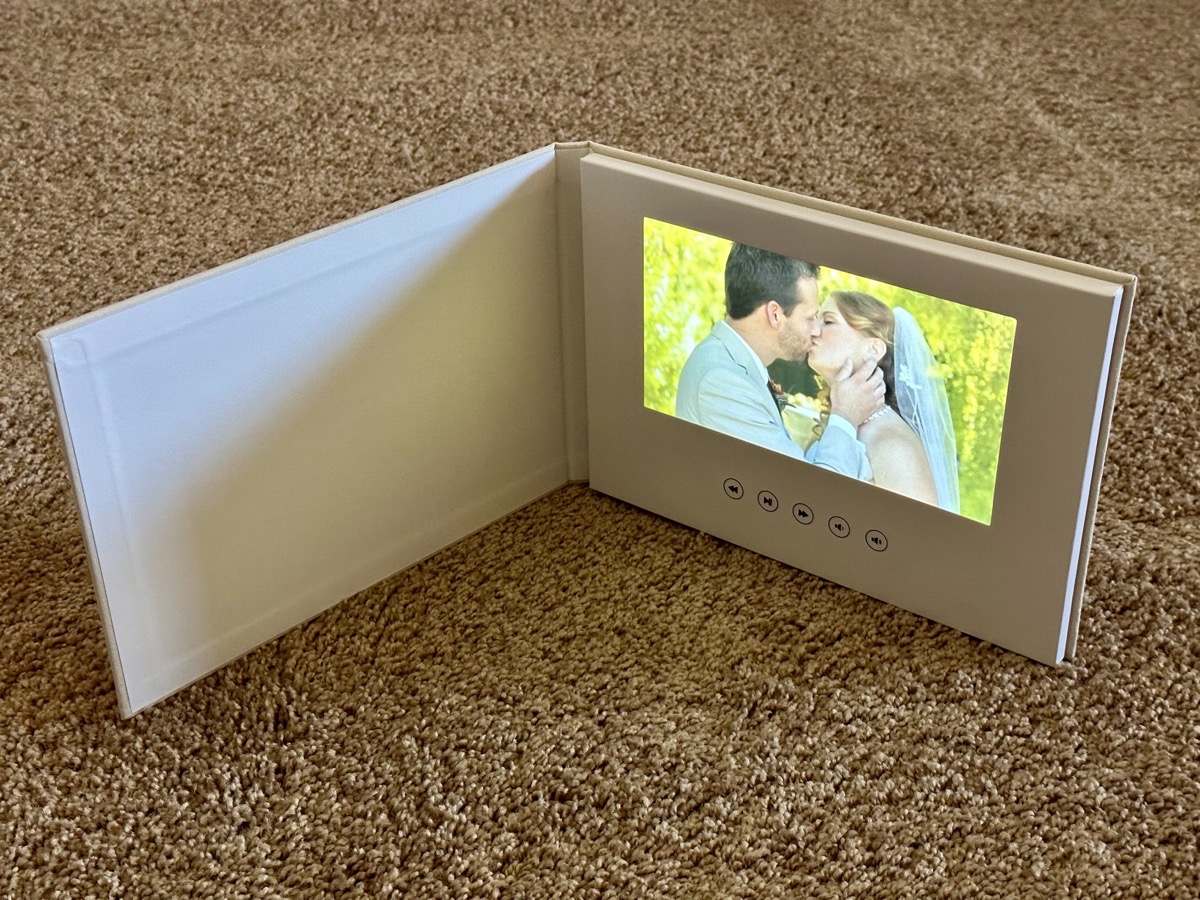 The Motion Book showing Lindsay and Nolan at their wedding