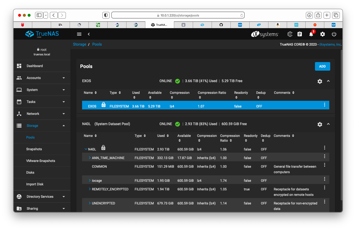 Storage Pools and Datasets