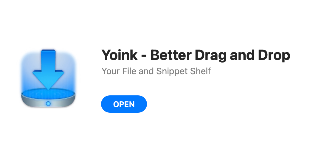 yoink in the Mac App Store