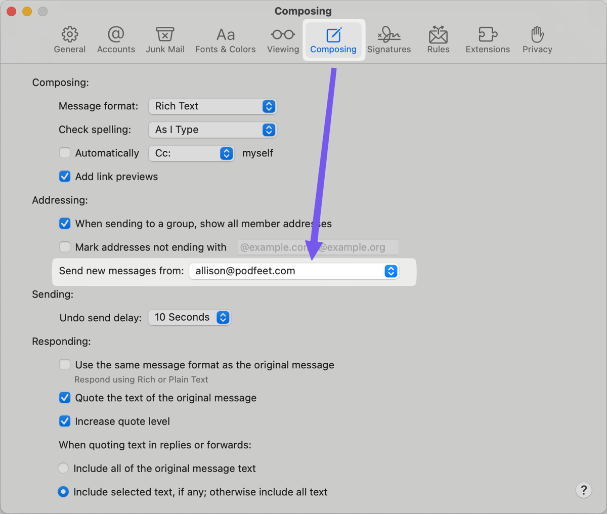 Mail  Send New Messages from Podfeet