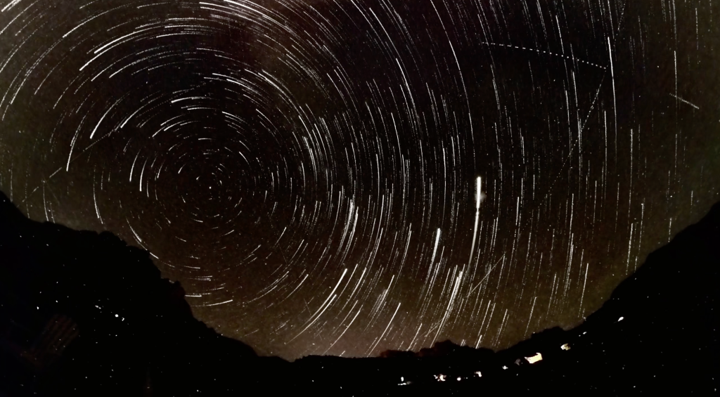 Star Trails from Insta360 X3 Camera (and a Bonus Video of the