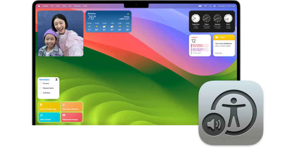 macOS Sonoma Widgets with VO