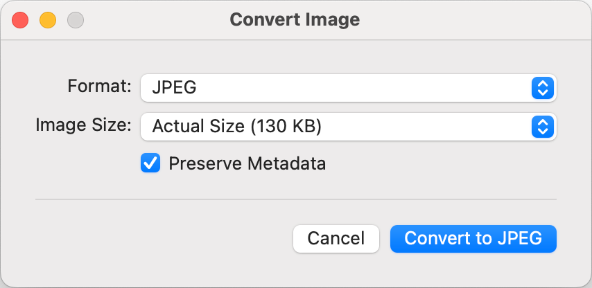 Quick Actions  Image File  Convert Image