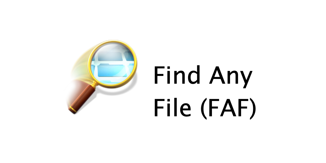 Find Any File logoo of a magnifying glass looking at folders