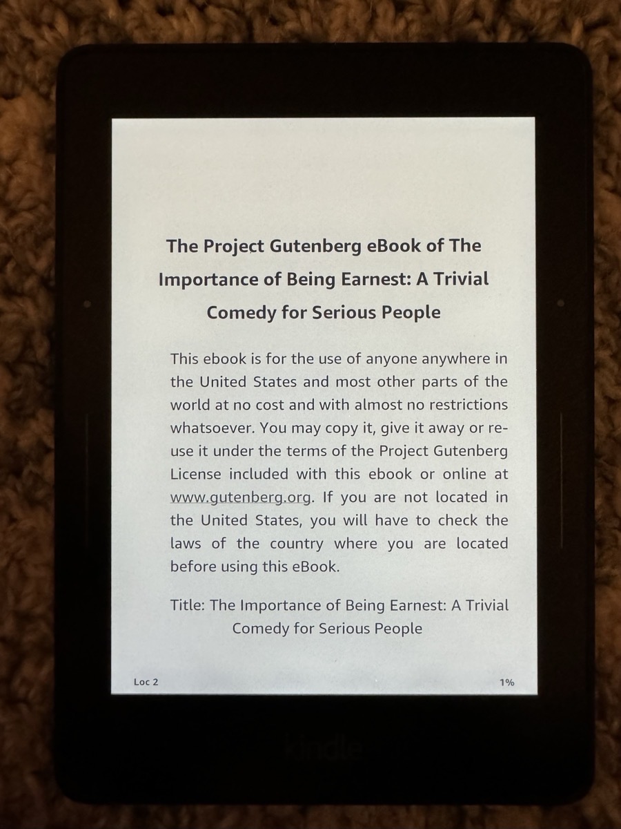 Book on Kindle says PG for US only.