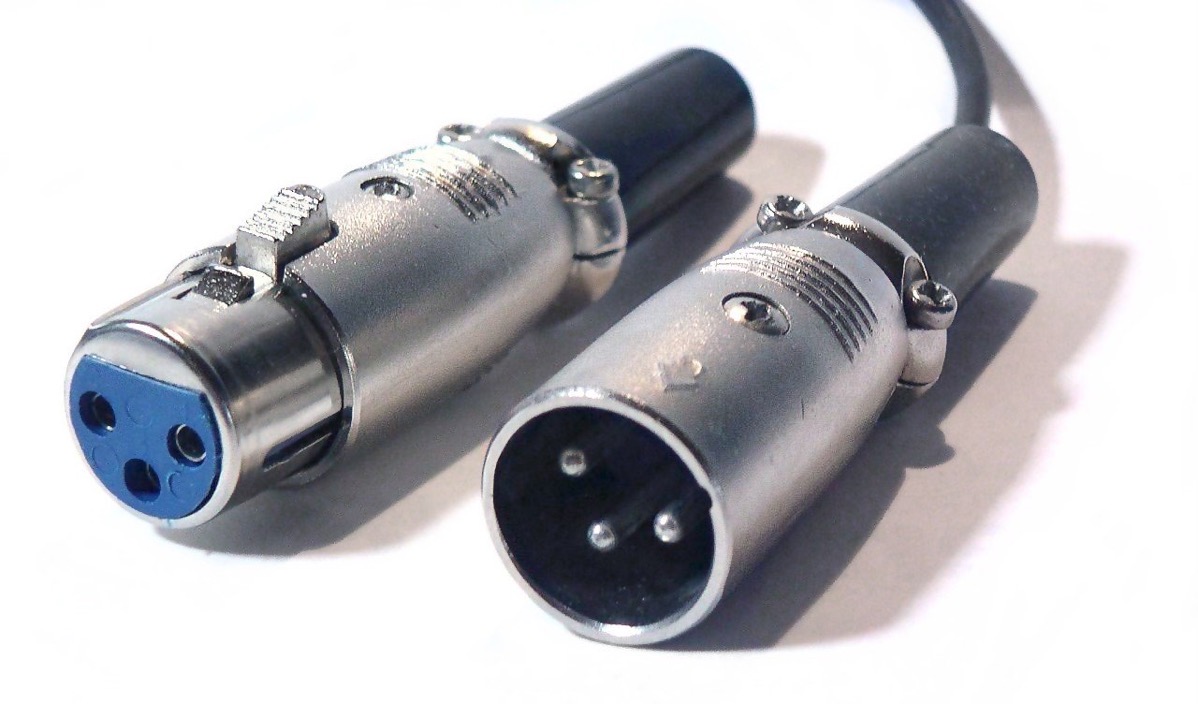 XLR male and female connectors as described.