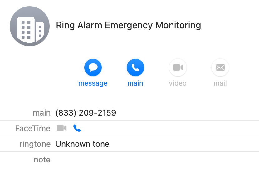 MacOS Contacts showing unknown tone for the ringtone.
