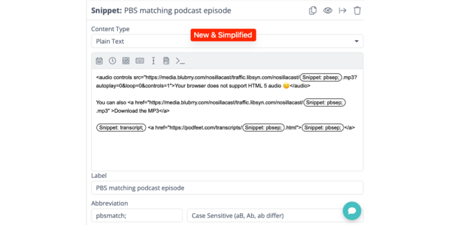 New simplified TextExpander snippet for creating PBS shownotes - described in the article