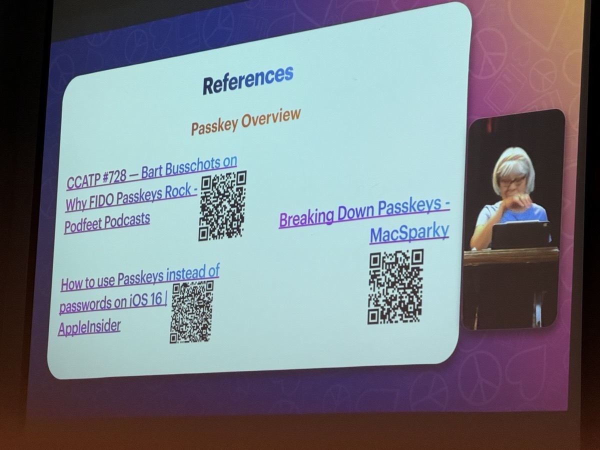 Kirschens slide showing Bart on FIDO keys.