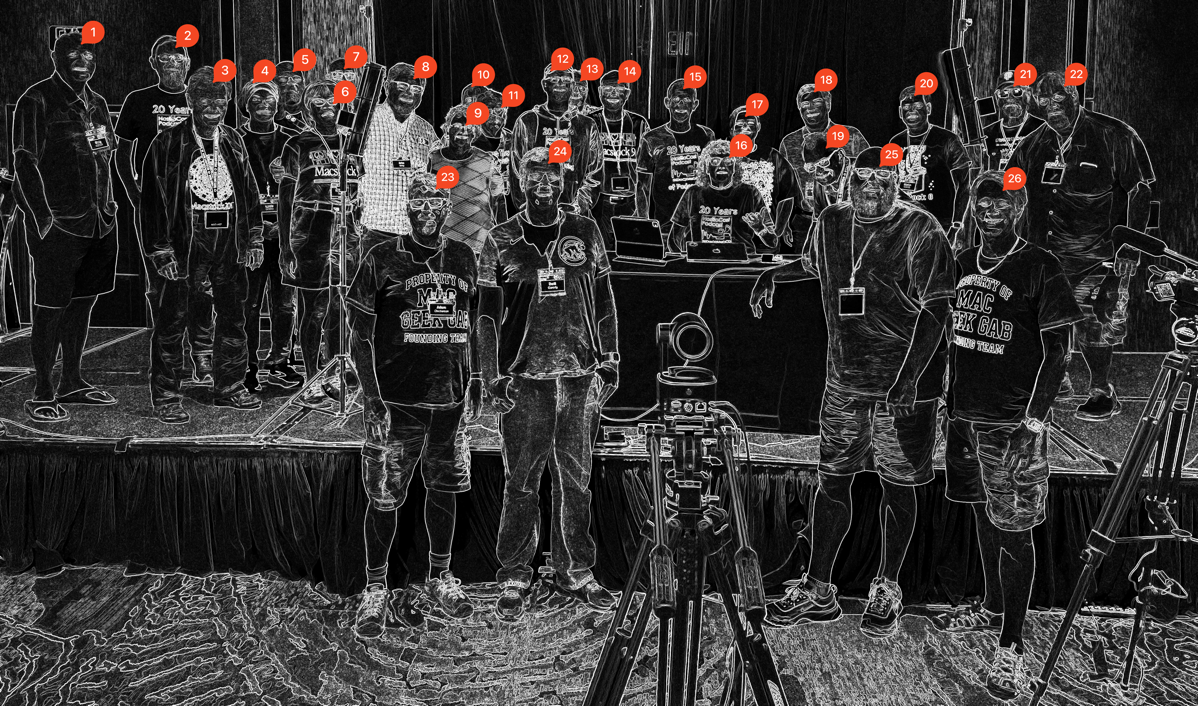 NosillaCastaways Macstock Key showing everyone as little outlines with numbers above them