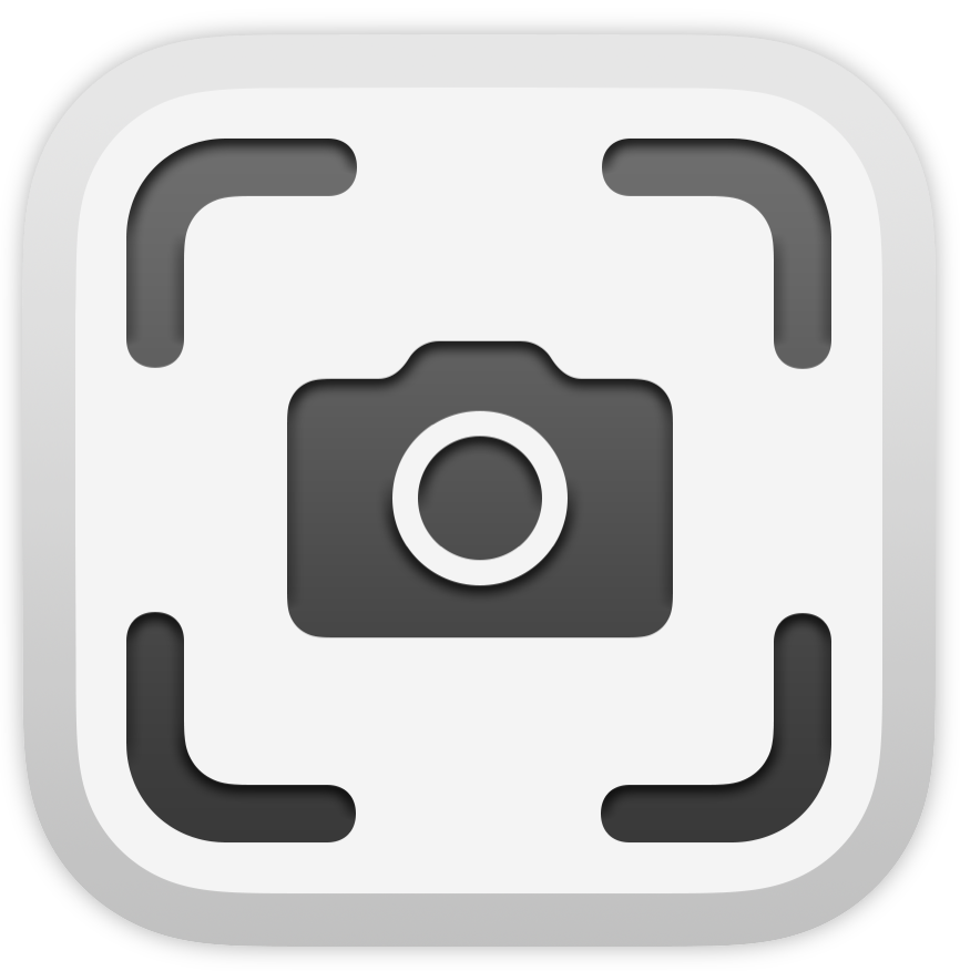 Screenshot app icon camera with brackets around it.