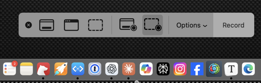 Screenshot tool cropped from full screen but this time using Shottr