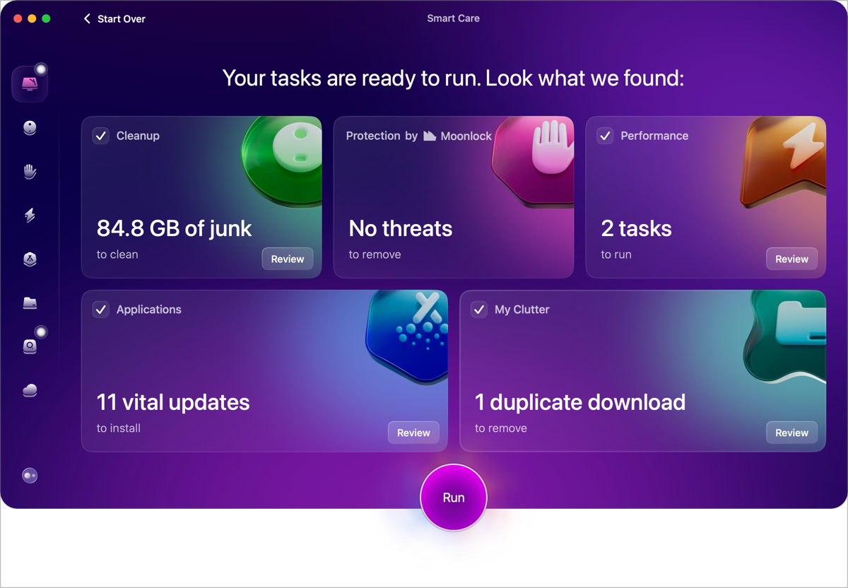 Clean My Mac Says it found 85GB of junk.