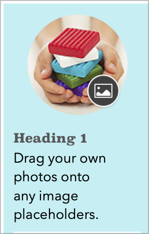 Closeup of one image placeholder.