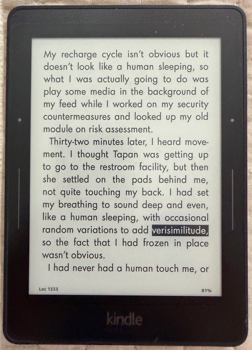 Kindle Voyage stuck on highlighted verisimilitude.jpeg Kindle Voyage stuck on highlighted verisimilitude.