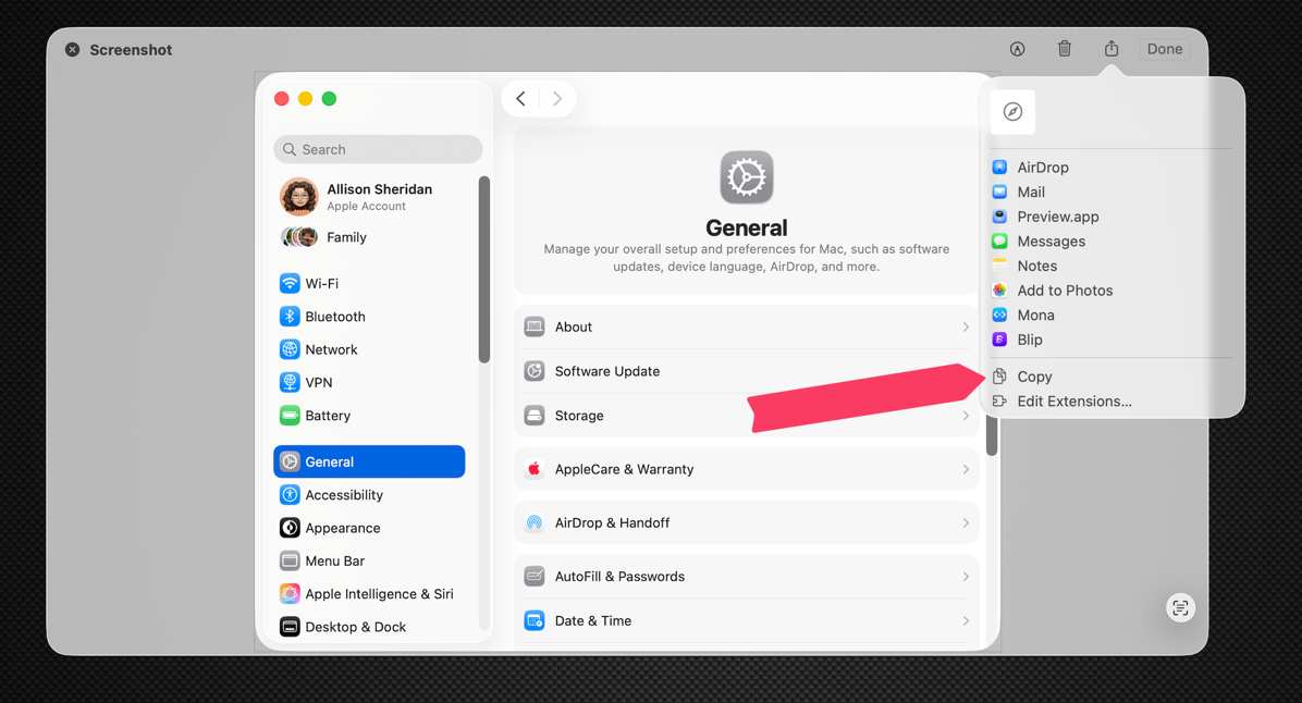 copy from share button.png Copy from share button on Quick Look of floating thumbnail.