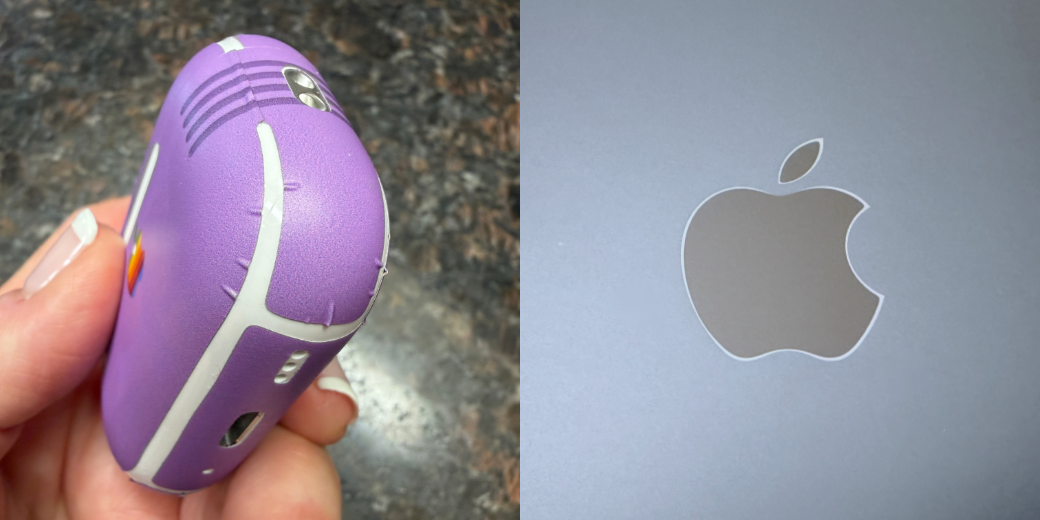 airpods pro poorly wrapped and MacBook Air beautifully wrapped