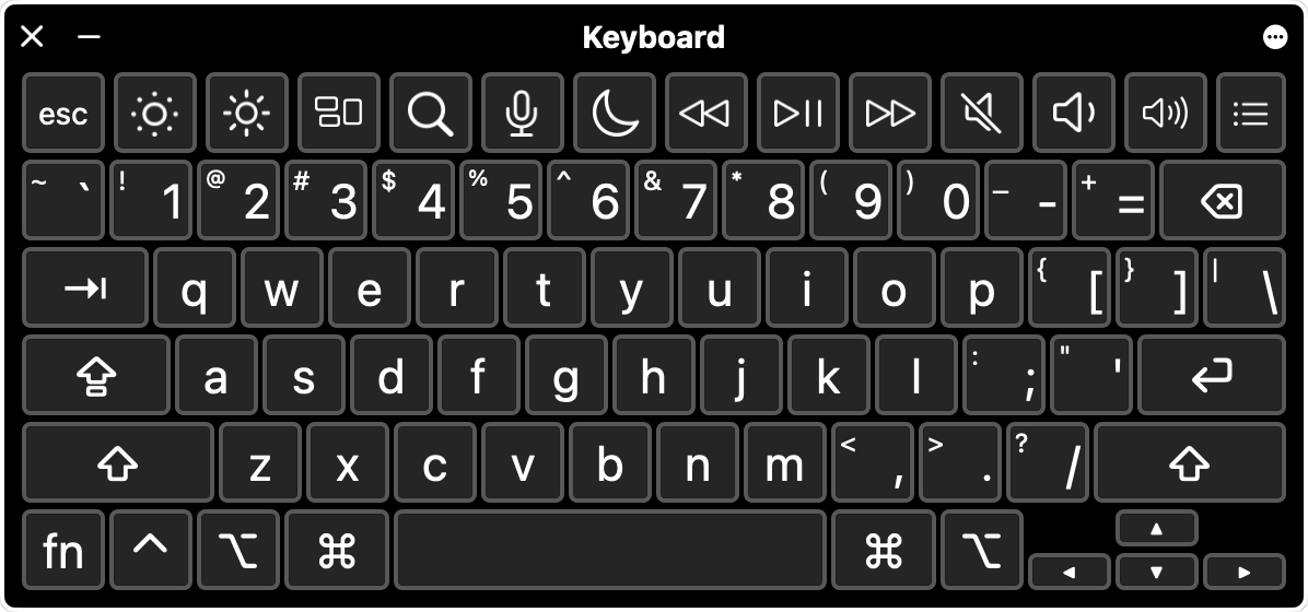 Keyboard Viewer aka Accessibility Keyboard.