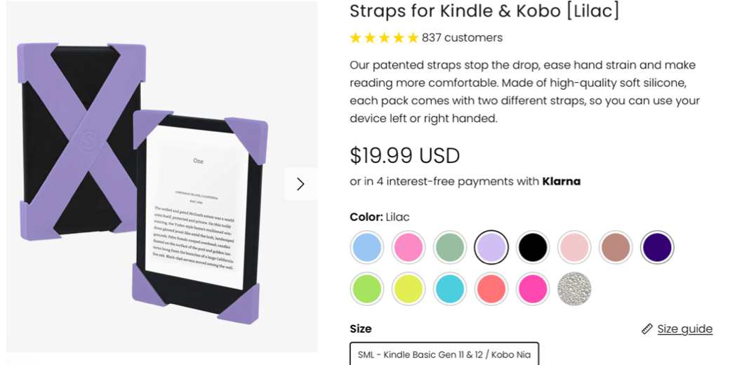 Strapsicle for $20 in Lilac and other colors