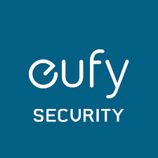 Eufy logo with square teal background that contains the name “eufy” in white rounded lowercase letters above the word “SECURITY” in uppercase.