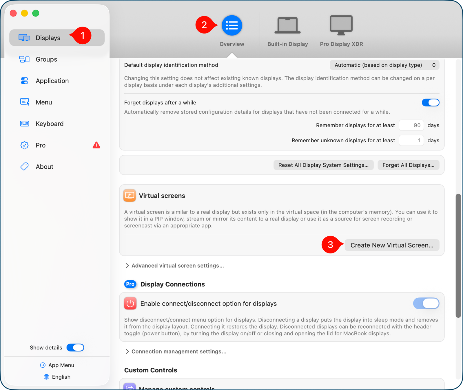 BetterDisplay settings highlighting how to get to create new virtual screen.png BetterDisplay settings highlighting how to get to create new virtual screen.