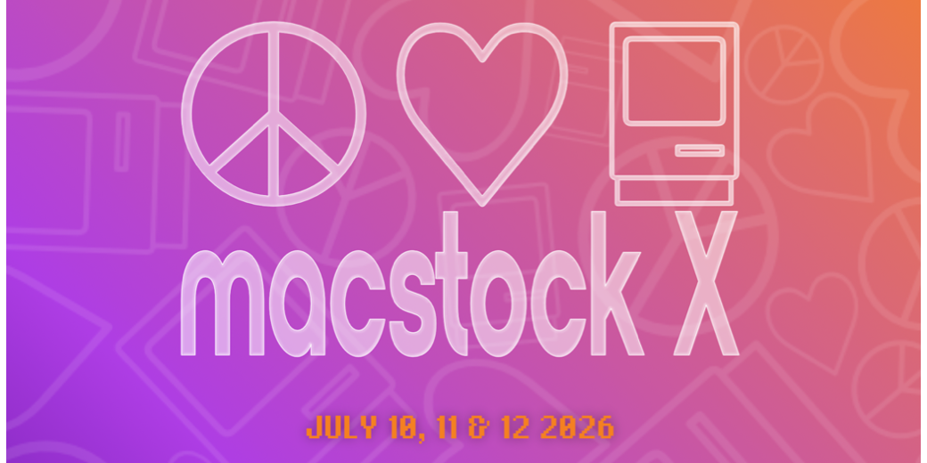 Macstock X logo showing dates July 10-12 2026