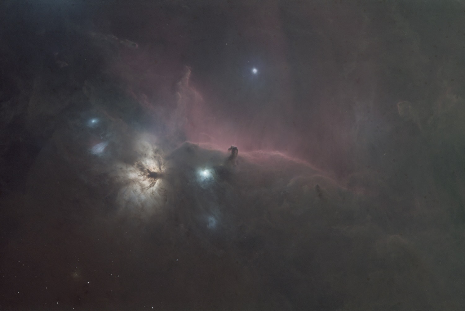 Starless Horsehead and Flame.