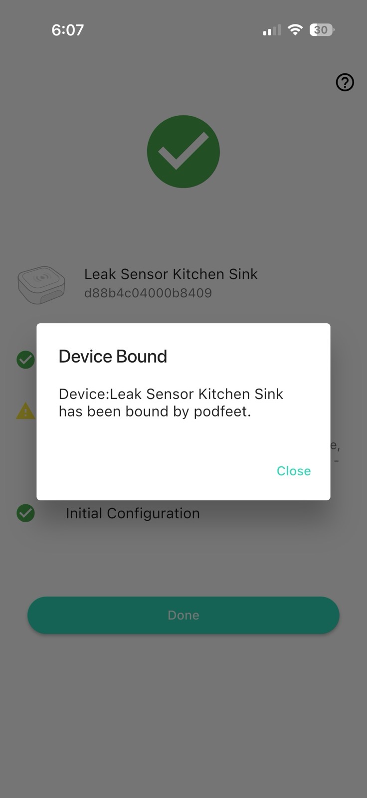 Yolink device bound screen.jpeg Yolink device bound screen.