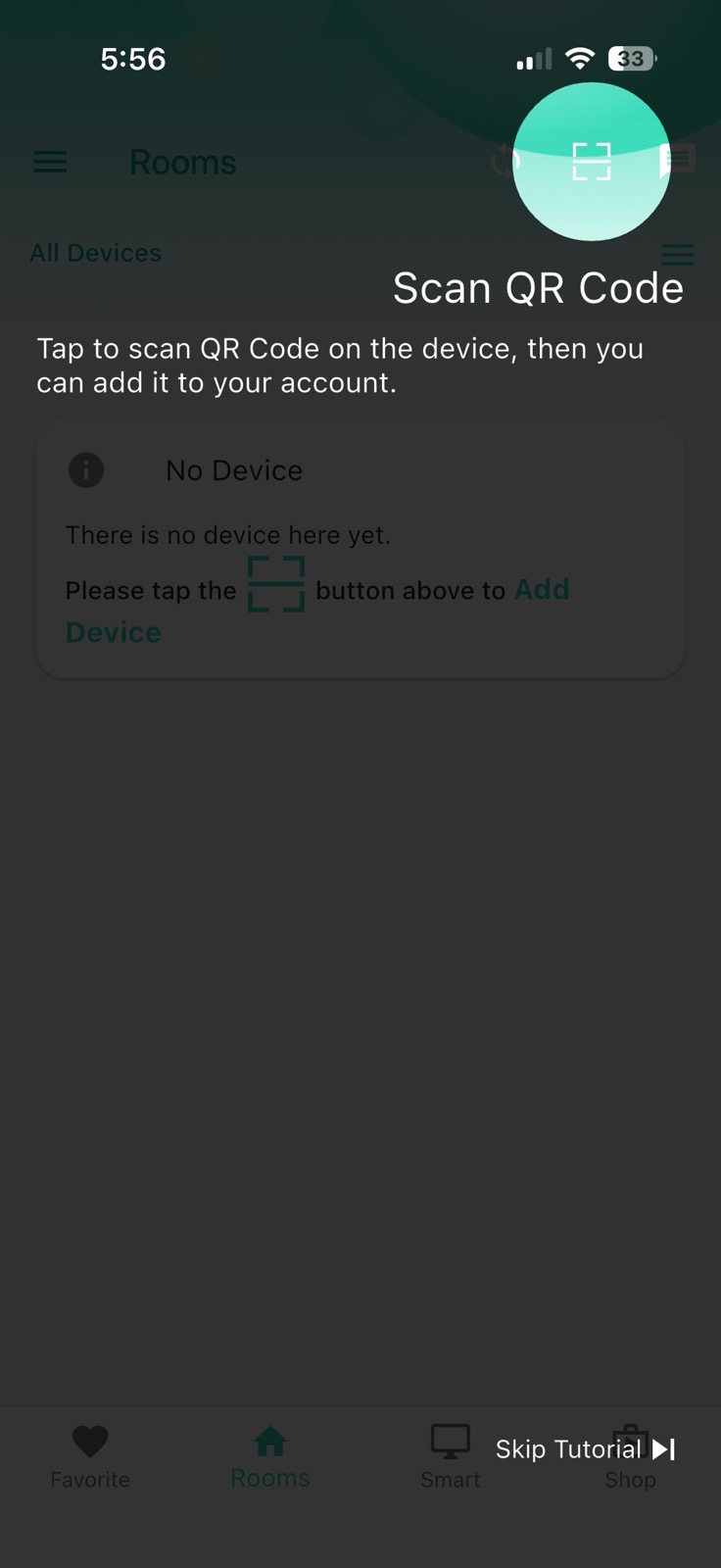 Yolink quick app tutorial showing QR code scanner button.jpeg Yolink quick app tutorial showing QR code scanner button.
