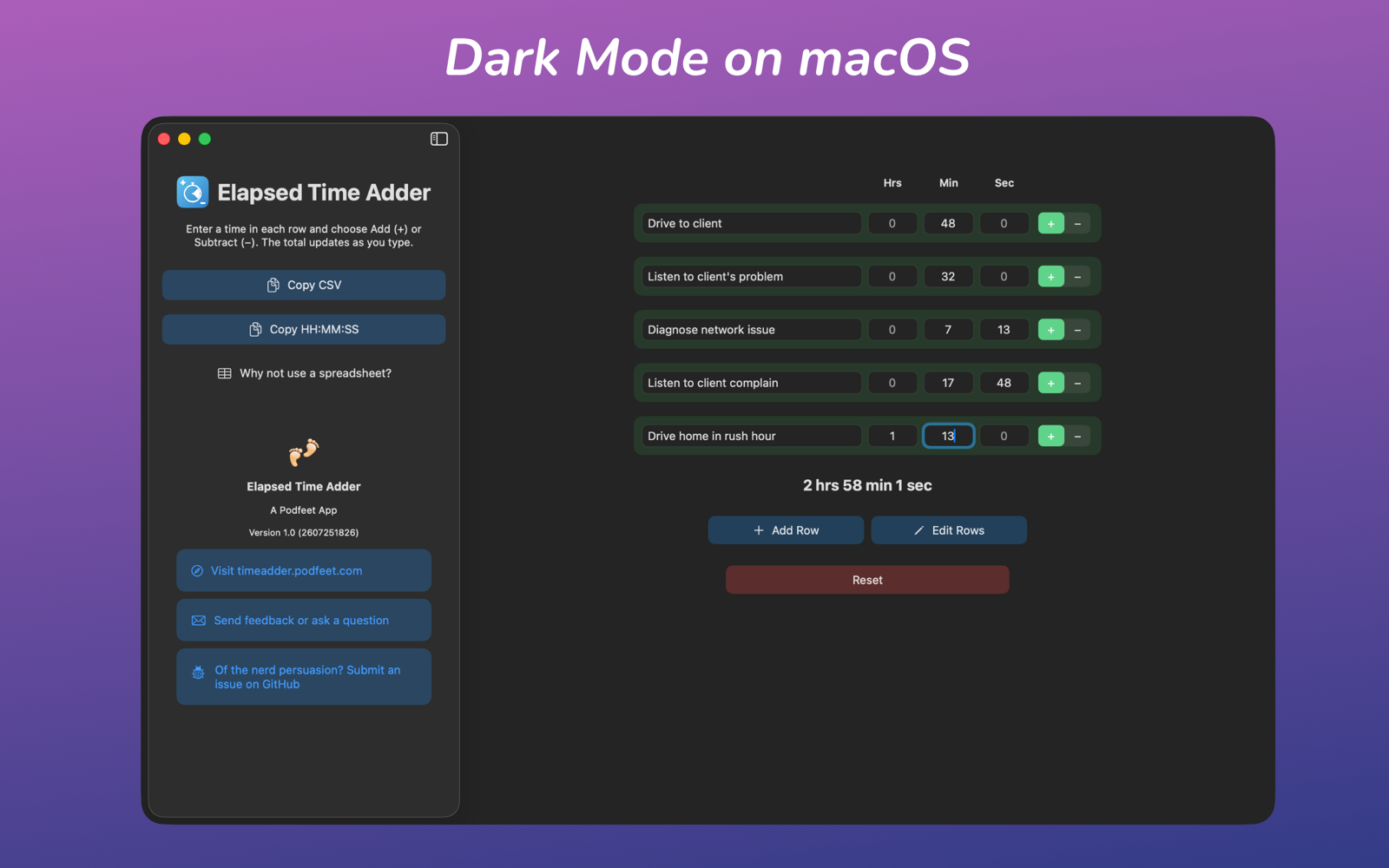 10 Mac dark mode client.