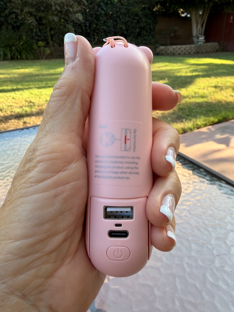 JisuLife personal turbo fan showing USB-A USB-C and power button.