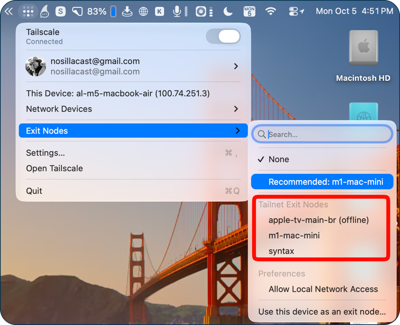 Exit Nodes to Choose From in Menu Bar menu.png Exit Nodes to Choose From in Menu Bar menu.