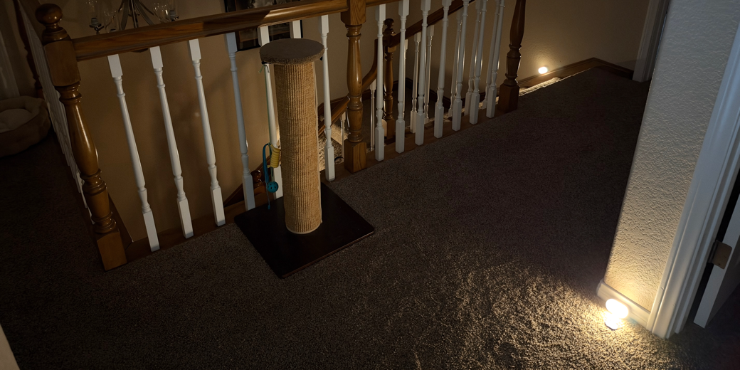 Lyridz motion sensor lights outside my door and on the stairs is definitely a perfect amount of light.