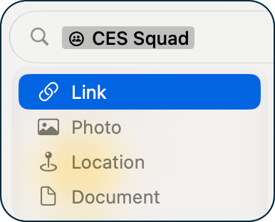 Messages search reveals four filters.png Messages search reveals four filters.