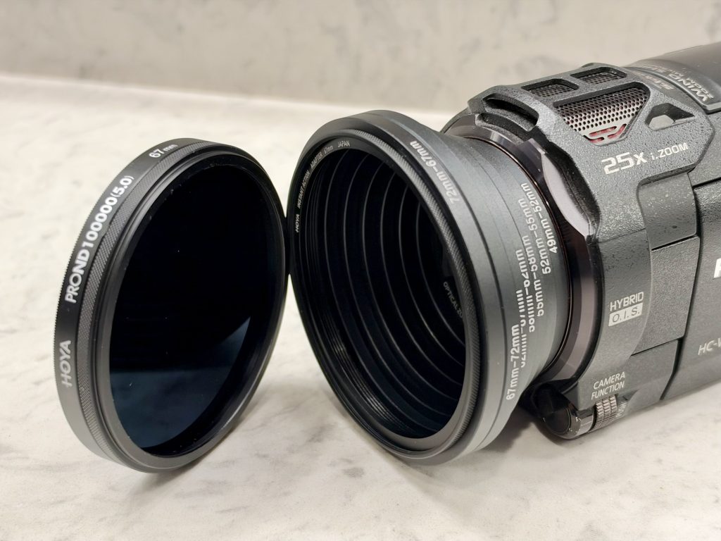 Rings Mounted to Solar Filter and Camera – Unattached