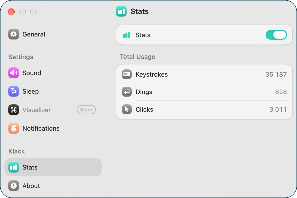 Settings - Stats.png Settings - Stats.
